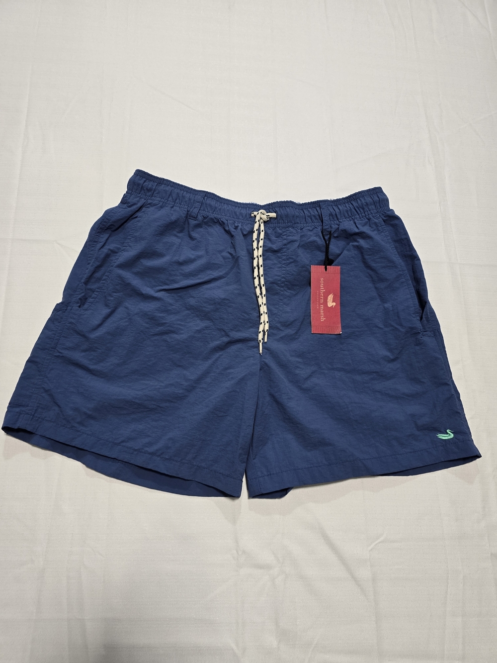 Dockside Swim Trunk Shorts  In Bluestone By Southern Marsh Size Medium NWT